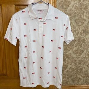 Crewcuts Boys Size XL 12-14 American Flag Polo Shirt NWT